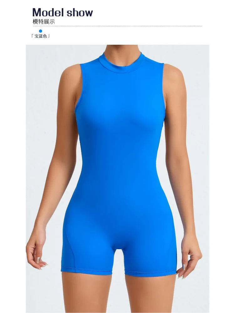 Women's High Elasticity Sports Jumpsuit Yoga Set Fitness Combination Lift Buttocks Bare Back Gym Sexy Romper for Active Women