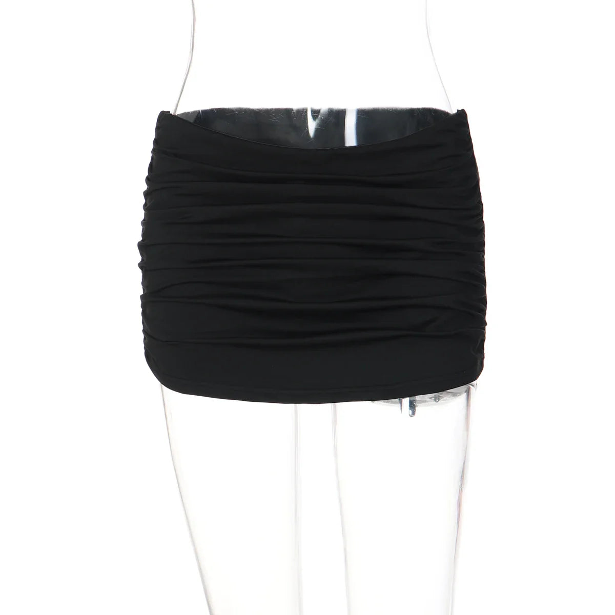 Women'S Fashion High Waist Solid Ruched Draped Mini Skirt Female Clothes Streetwear Party Holiday Club Wholesale