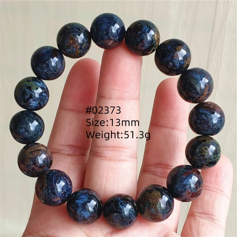 Natural Blue Pietersite Bracelet Women Men Beads Round Beads Chatoyant Cat Eye Fire Pietersite Namibia AAAAAA