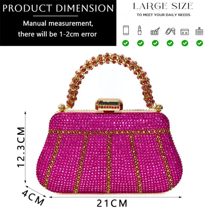 Special Design High Quality Orange Color African Women Shoes and Bag Set with Shinning Crystal for Wedding Party