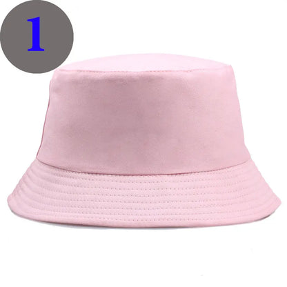 Unisexe Reversible Bucket Hats Man Women Cotton Fisherman Cap Girl Boy Daily