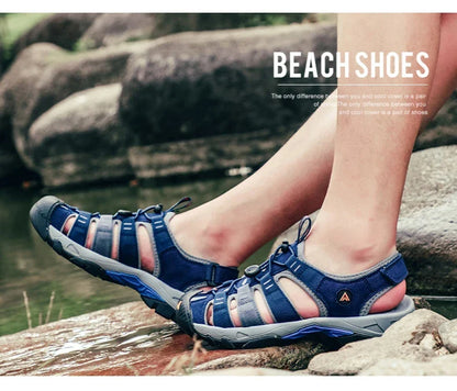 Summer Outdoor Sandals for Men Breathable Hiking Shoes Water Beach Mens Sandals Camping Climbing Aqua Sneaker