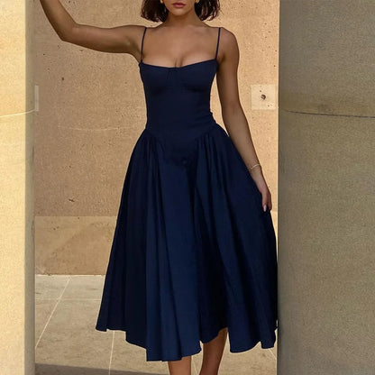 Summer Party Dresses 2025 New Arrivals Fit and Flare Elegant Midi Dress Red Night Date Dress