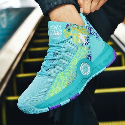 Kids Basketball Shoes Anti-slip High-Top Basketball Combat Boots Boys Girls Cushioned Trainers Children‘s Ankle Support Sneakers