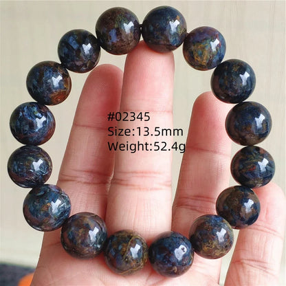 Natural Blue Pietersite Bracelet Women Men Beads Round Beads Chatoyant Cat Eye Fire Pietersite Namibia AAAAAA