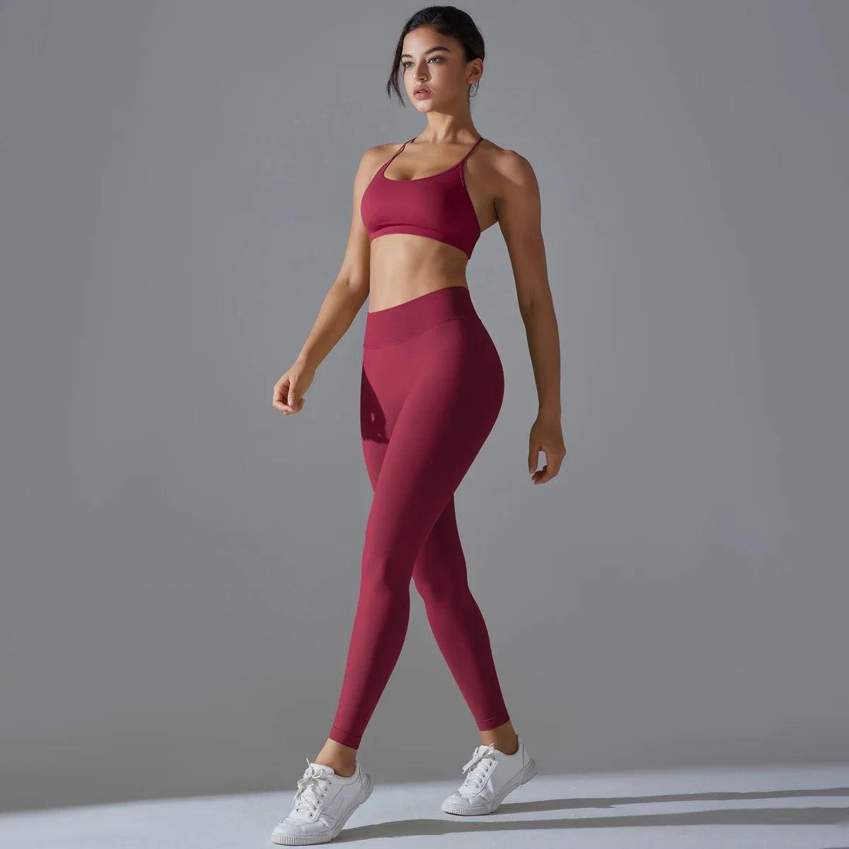 Ribbed Set Woman 2 Piece Seamless Yoga Set Gym Wear Push Up Sports Bra Leggings For Women Workout Outfit Sportswear Tracksuit