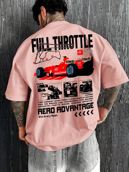 Men Formula Racing Summer T-shirt Loose Fit Breathable Soft Material Suitable for Daily Wear Suitable for Both Men and Women