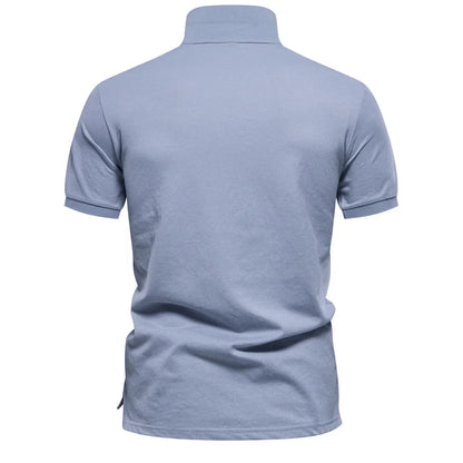 New Design Gradient Printed Cotton Blend Polo Shirts for Men Short Sleeve Summer Fashion Mens Polos