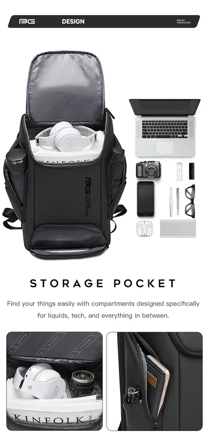 Business USB Charging Smart Backpacks Fits 15.6 Inch Laptop Commute Backpack WaterProof Carry On Bag for Men Travel Bags