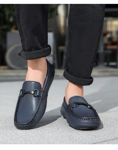 Genuine Leather Men Casual Shoes Luxury Brand Mens Loafers Moccasins Breathable Slip on Italian Driving Shoes Chaussure Homme
