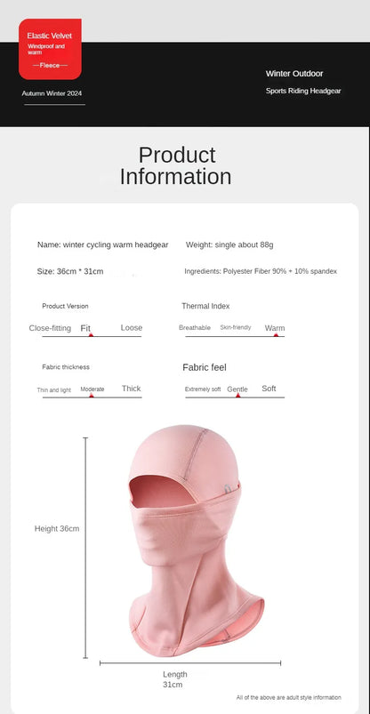 Cold Weather Balaclava Ski Mask for Men Windproof Fleece Thermal Cap Winter Scarf Face Mask Women Neck Warmer Hood for Cycling