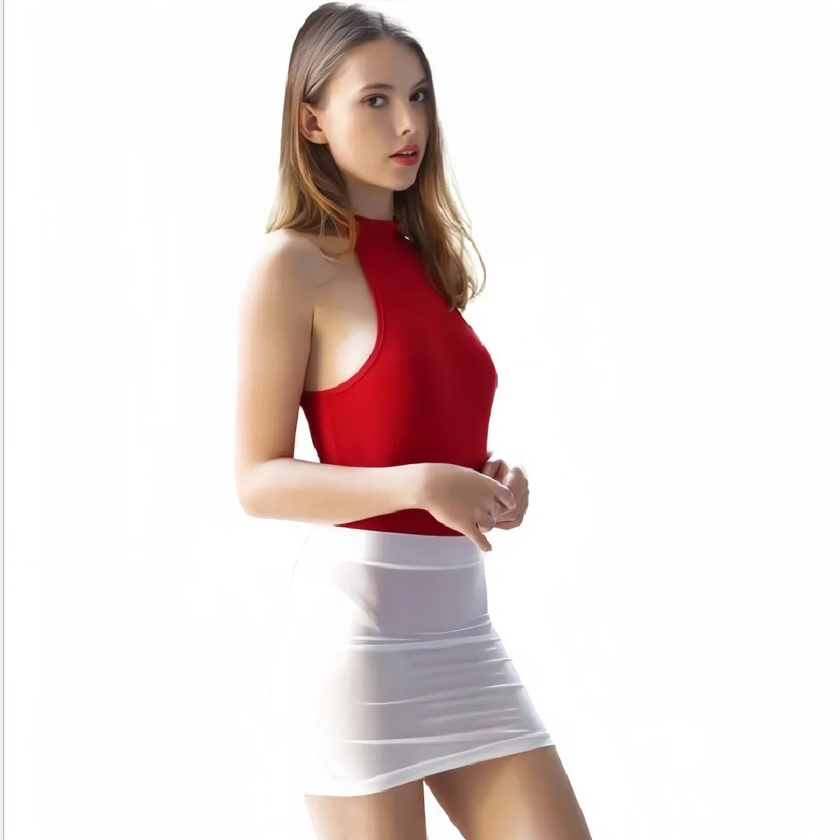 Wrap Hips Cut Out Side Pencil Mini Skirts See Through Black Ultra Short Skirt for Women Night Club Street Wear