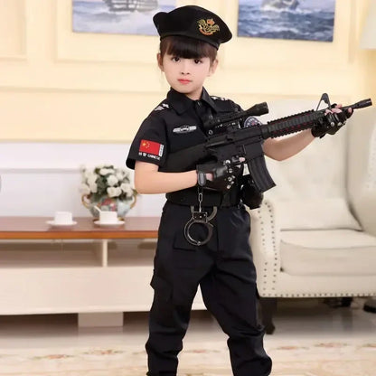 Nieuwe Kinderen Jongens Meisjes Grappige Politieagent Kostuums Kinderen Politie Uniform Cosplay Kleding Pak Halloween Party