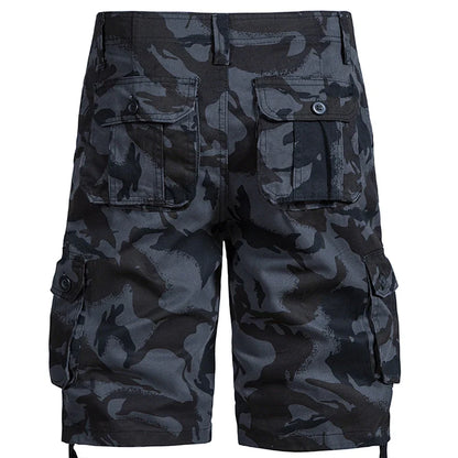 Men's Camo Shorts Summer Casual Half Pants Camouflage Outdoor Sports Short Pants Side Pocket Cotton Breathable Shorts