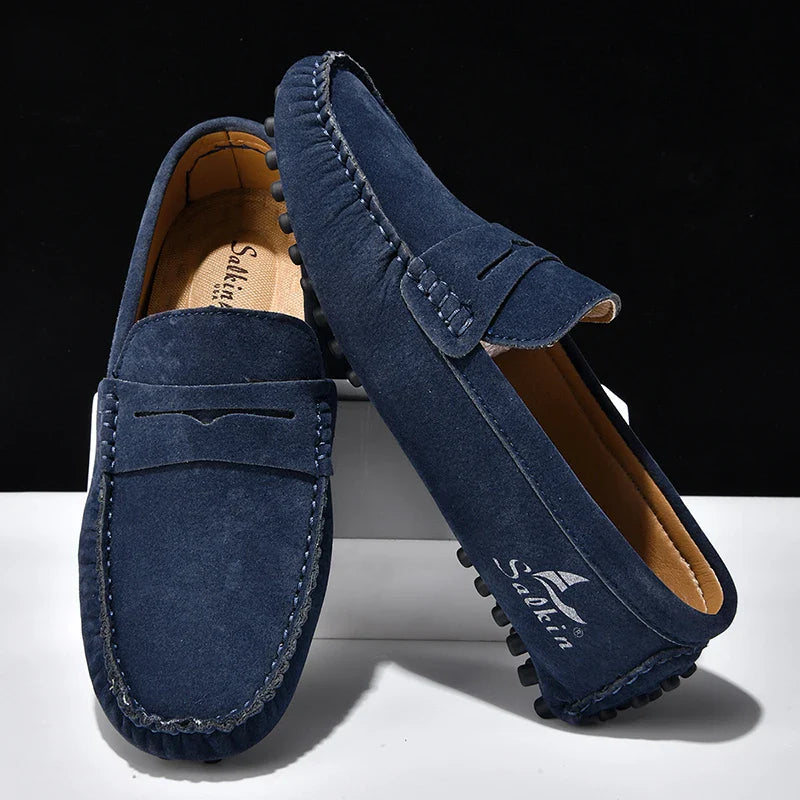 Quality Men's Suede Slip On Loafers Fashion Lightweight Breathable Wallking Driving Shoes Comfort fashion Outdoor Men's Sneakers