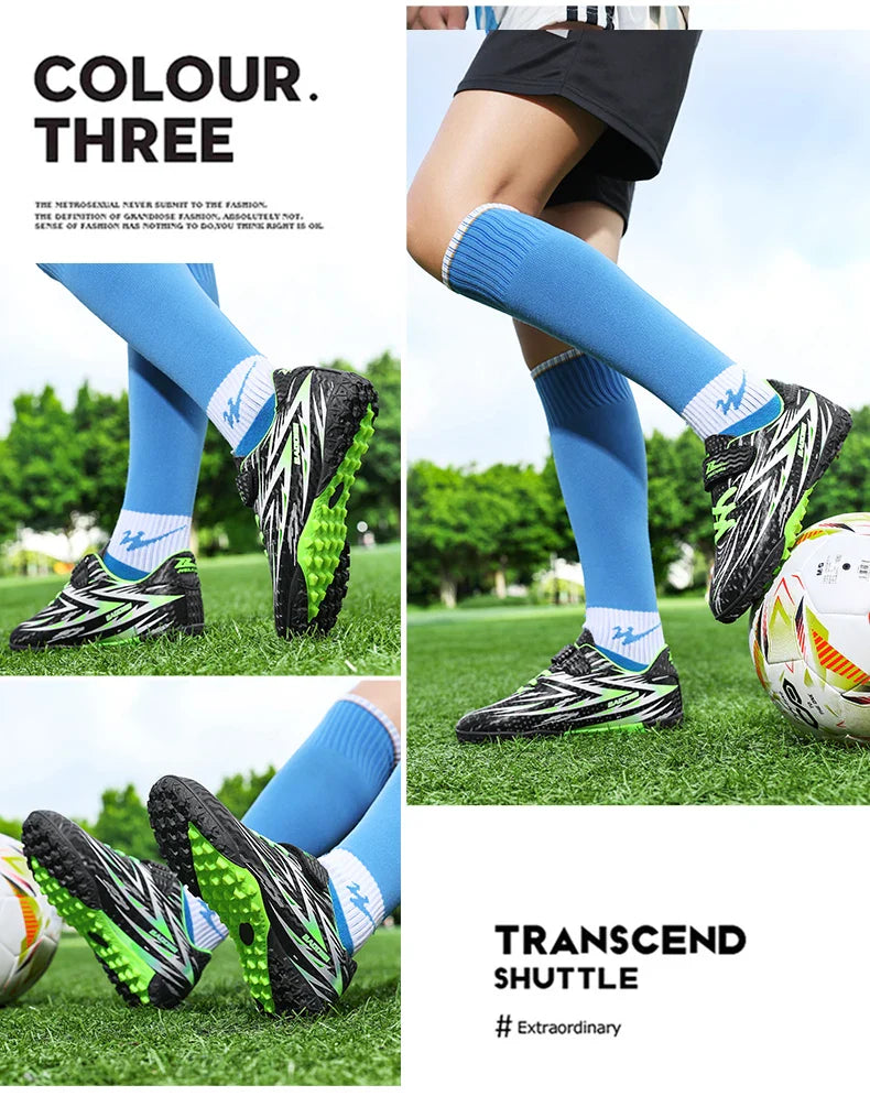 New Football Shoes Children Non Slip Society Cleats Soccer Shoes Kids Indoor Football Field Boots Fast Professional Sneaker28-39