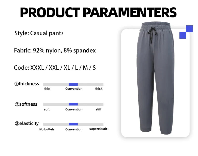Autumn and winter new sports pants men, breathable casual fitness pants, outdoor running basketball fast dry pants