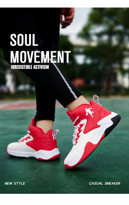 Fashion Brand Basketball Shoes Boy Kid Trainers Non-slip Children's Sports Shoes Outdoor Leather Basketball Sneakers Kids Girls