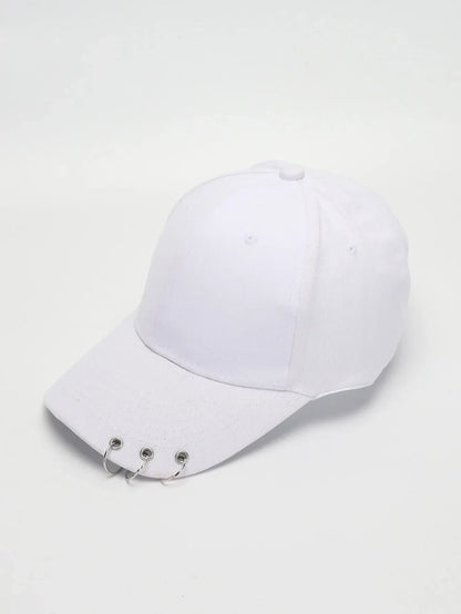 Hip Hop Women's Baseball Cap With Ring Circle Snapback Hats For Men Women Unisex Dad Hat Adjustable Kpop Korean Style Gorra