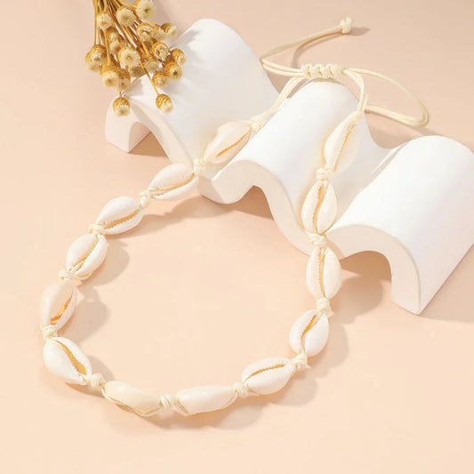 Personality Vintage Bohemia Beach Travel Style Minimalist Elegant Seashell Lady Necklace Jewelry Accessories