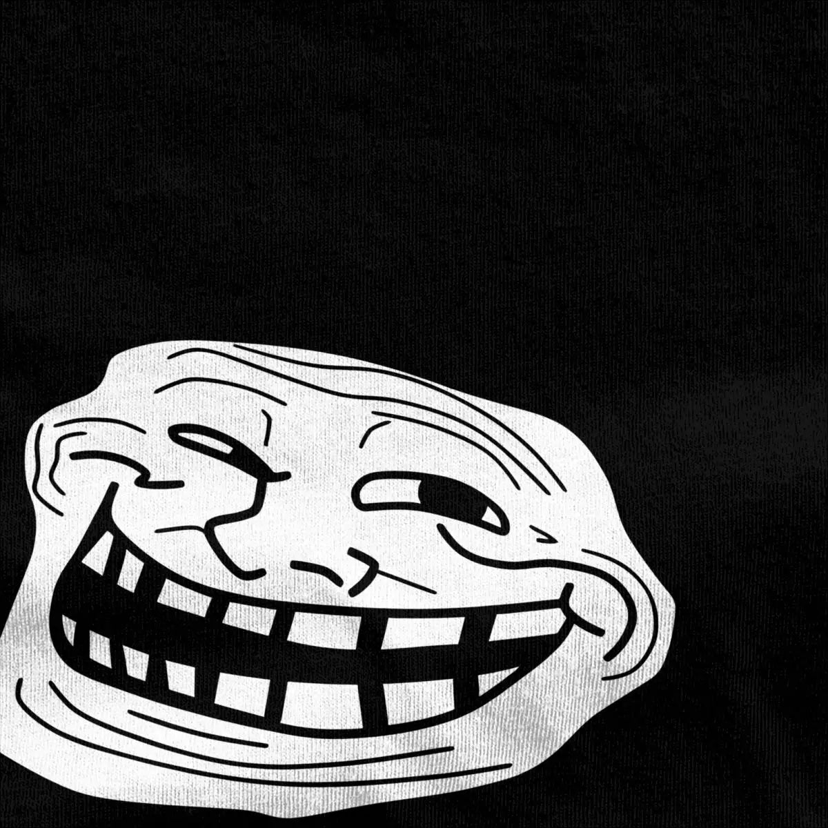 Rage Comic Trollfac T Shirt Funny Anime Hip Hop T-Shirts Short-Sleeved Awesome Tops Summer Pure Cotton Round Neck  6XL Clothes