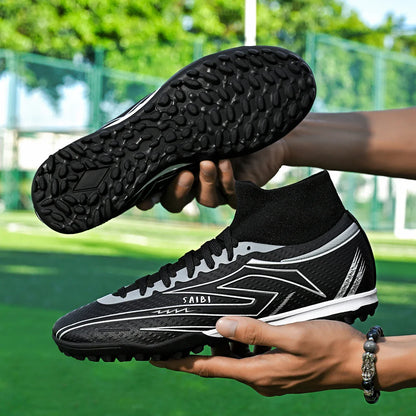 Adult anti slip TF/broken nail men's breathable sports shoes new couple outdoor lightweight soccer shoes