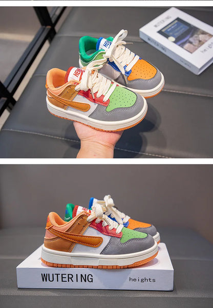 New Children Casual Shoes Four Seasons Kids Single Sneaker Mandarin Ducks Basketball Sports Shoes Boys Girls Sneaker Board Shoes