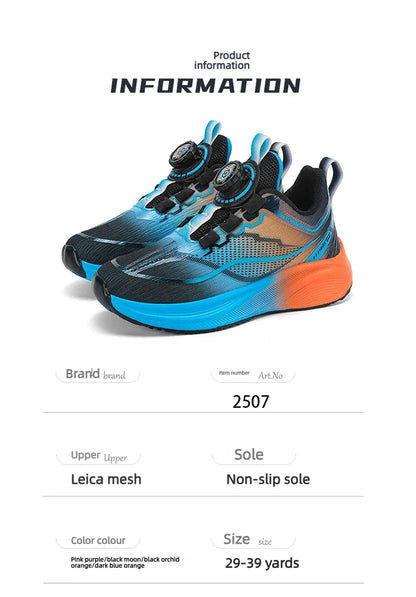 Outdoor Lace-up Boys Girls Knit Jogging Shoes Gym Sneakers Children‘s Basketball Shoes Non-slip Breathable Sports Training Shoes