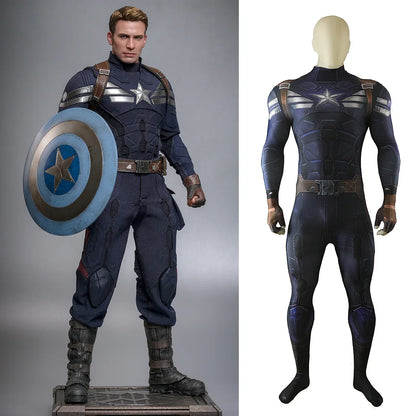 Captain America The Winter Jumpsuit Bodysuit Cosplay Costumes Movie Character Halloween Performance Costume for Adult Kids