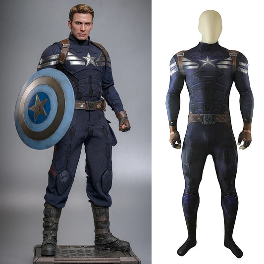 Captain America The Winter Jumpsuit Bodysuit Cosplay Costumes Movie Character Halloween Performance Costume for Adult Kids