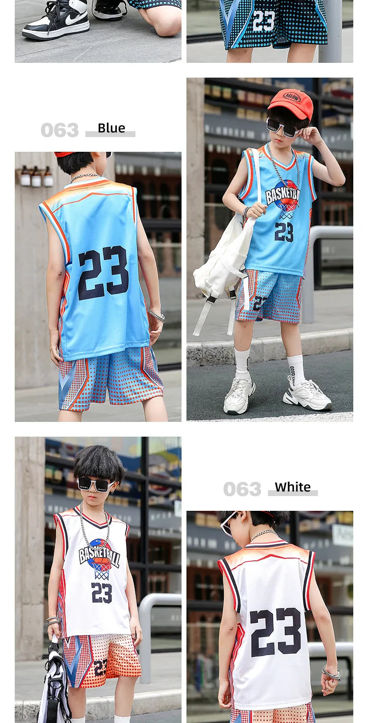 Children Team Training Uniform Kids Basketball Jersey Quick-drying Boy and Girls Comfortable Shirt  Child Sportswear Tracksuits