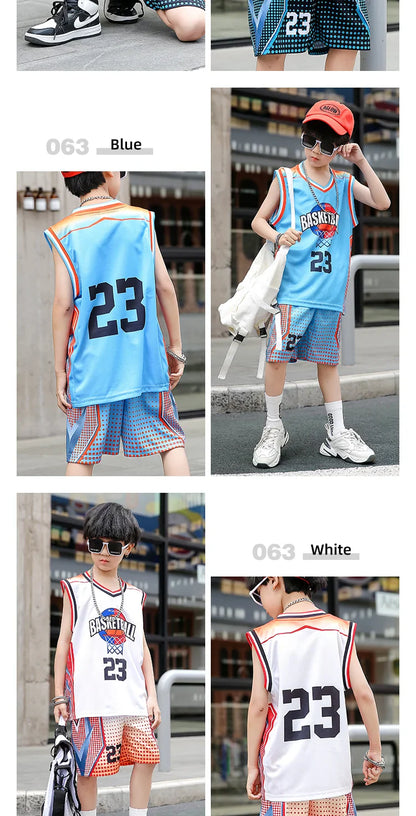 Children Team Training Uniform Kids Basketball Jersey Quick-drying Boy and Girls Comfortable Shirt  Child Sportswear Tracksuits