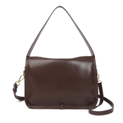 Suede Cowhide Fashion Ladies Shoulder Cross Coffe Bag Genuine Leather Luxury Designer Women's Brown Handbag Female Crossbody Bag