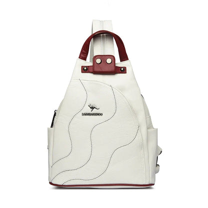 Women Leather Backpacks Zipper Female Chest Bag Travel Back Pack Ladies Bagpack Mochilas School Bags for Teenage Girls Sac A Dos