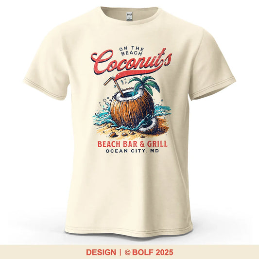 Men's Beach Outings Graphic Short Sleeve T-Shirt 100% Cotton Vintage Printed Tops Tee for Women Summer Casual Sportswear
