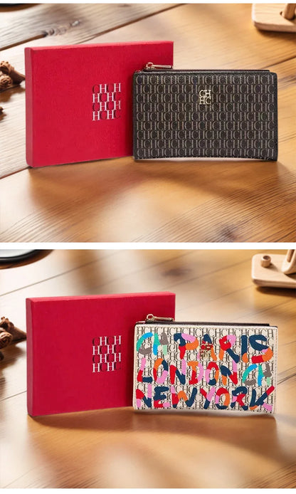 Exquisite Compact Portable High-quality Wallet With A High-end Feel Light Luxury Women's Cartoon Pattern Printed Wallet