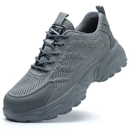 Summer Work Shoes with protection breathable Lightweight ShoesSteel Toe Shoes Men  Anti-smashing Industrial Safety Shoes