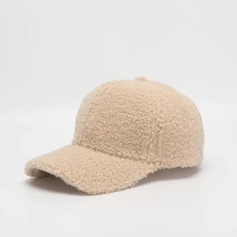 Winter Hats For Women Faux Fur Baseball Cap Female Outdoor Sunshade Keep Warm Solid Color Gorras Casquette Cap Men Casual New