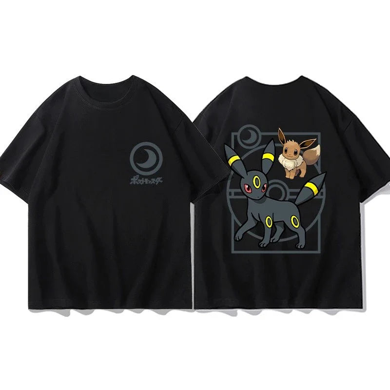Short Sleeve T-Shirt Gengar Psyduck Mewtwo Printed Men's Boys and Girls Summer New Fashion Top