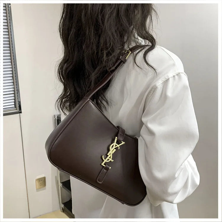High-end small bag women's new Internet celebrity armpit bag versatile women's temperament baguette bag shoulder bag