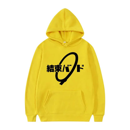 Hoodie Kessoku Band Logo Couples Hoodies Goto Hitori Ijichi Nijika Cospaly Oversized Long Sleeve Male