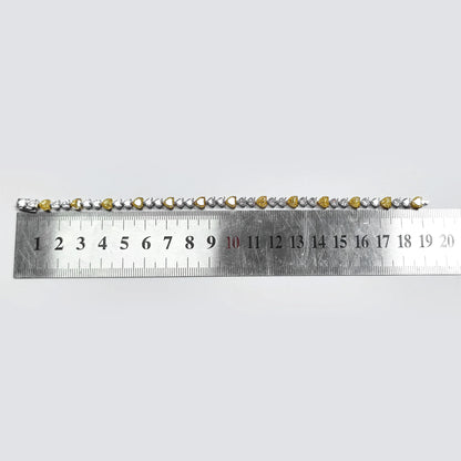 Art Deco Diamond-fire CZ-  Fancy Light Yellow Tennis Bracelet Sterling Silver 925 Fancy Party Wear Bracelet Gift