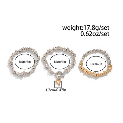 Retro Simple Heart shaped Pendant Necklace 2025 Multi layer Sweet Creative Irregular String Style Girl Fashion Birthday Jewelry