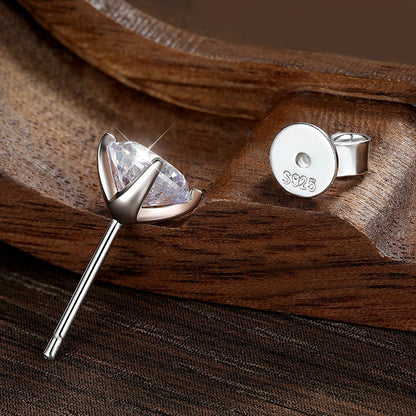 Moissanite Earring 0.2-2ct D VVS1 GRA Certified Lab Diamond 4 Claw s925 Sterling Silver Stud Earrings for Women Man