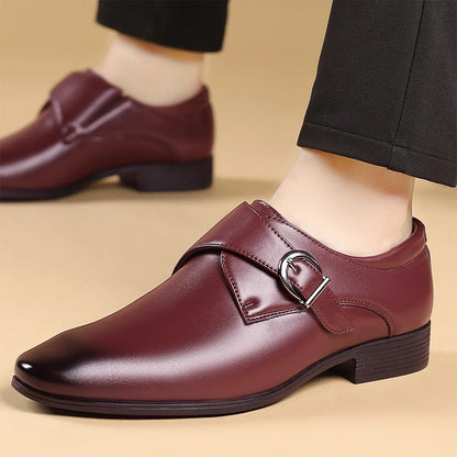 Men's Dress Casual Shoes – Leather Lace-Up Business Casual Footwear
