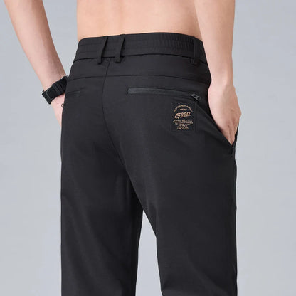 Fashion New in Men's Casual Pants Straight Slim Thin Korean Breathable Comfortable Brand Male Clothing Summer Trousers