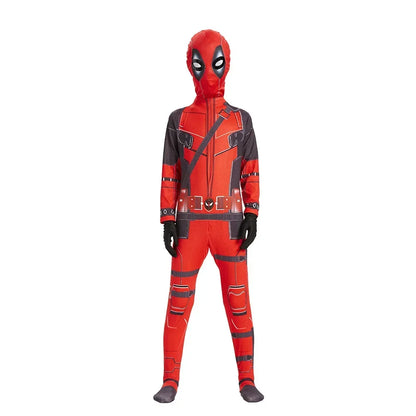 Deadpool Superheroes Child Costume Kid Halloween Cosplay Costume Deadpool Kids Suit Jumpsuit Superhero Deadpool Child Costume