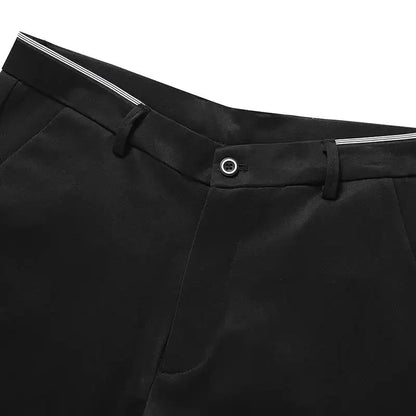 Men‘s Suit Pants Business Office Male Dress Pants Elastic Wrinkle Resistant Big Size Classic Casual Trousers Black Navy Blue