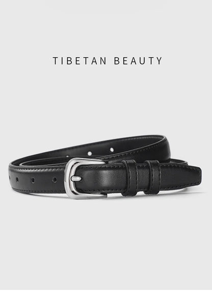 1pcs Women's Thin Waist Belt All-Match Style Fashionable And Simple Women's Belt With Jeans
