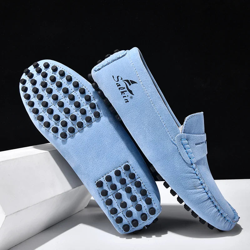 Quality Men's Suede Slip On Loafers Fashion Lightweight Breathable Wallking Driving Shoes Comfort fashion Outdoor Men's Sneakers
